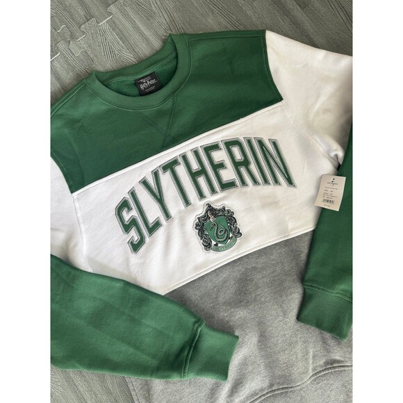 Slytherin Green and White Sweatshirt - Picture 1 of 5
